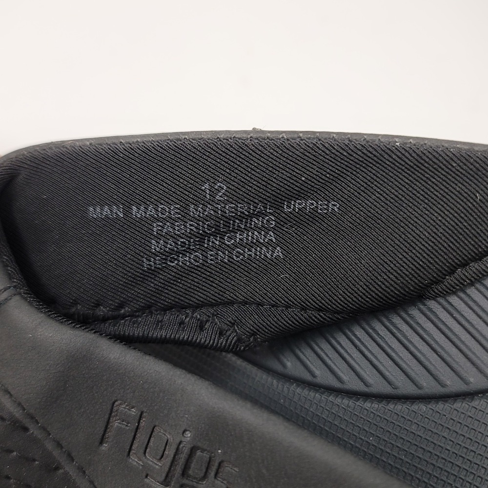 FloJos Flip Flops Sandals Black Artisan Memory Foam Mens Size 12 Slip on Comfort - Picture 4 of 6